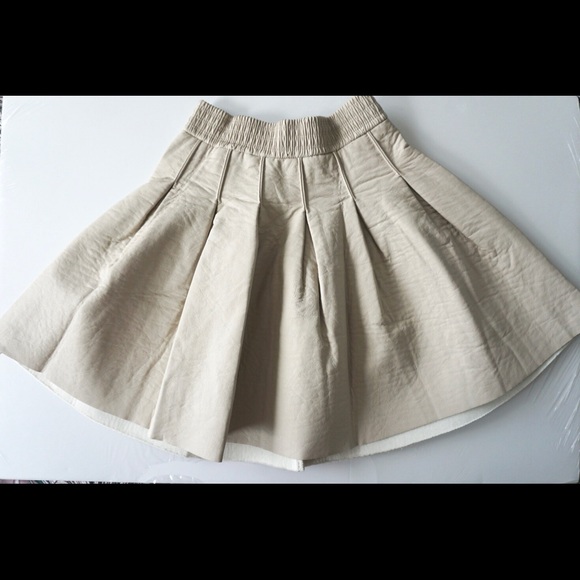 High Waisted Leather Mini Skirt - Picture 2 of 7